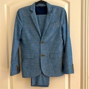 Crewcuts Blue Chambray Suit. Kids size 14.
